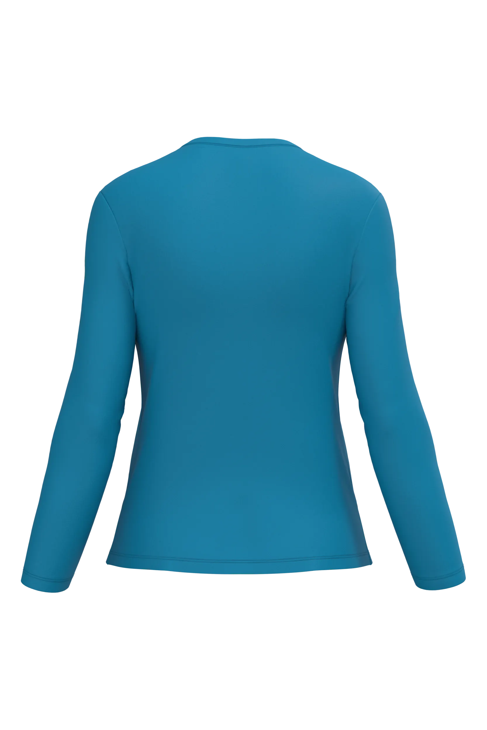 Camiseta manga larga y cuello de pico mujer