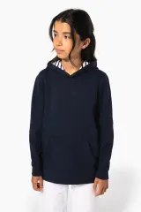 Sudadera con capucha de forro contrastado infantil