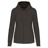 Sudadera con capucha y cremallera ecorresponsable mujer