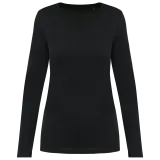 Camiseta Supima® cuello de pico manga larga mujer