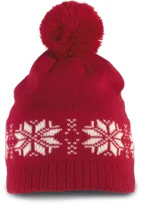 Gorro navideño de punto con motivo de estrellas