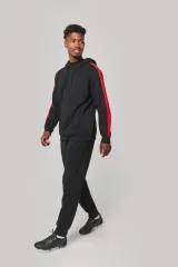 Sudadera de equipo bicolor con capucha unisex