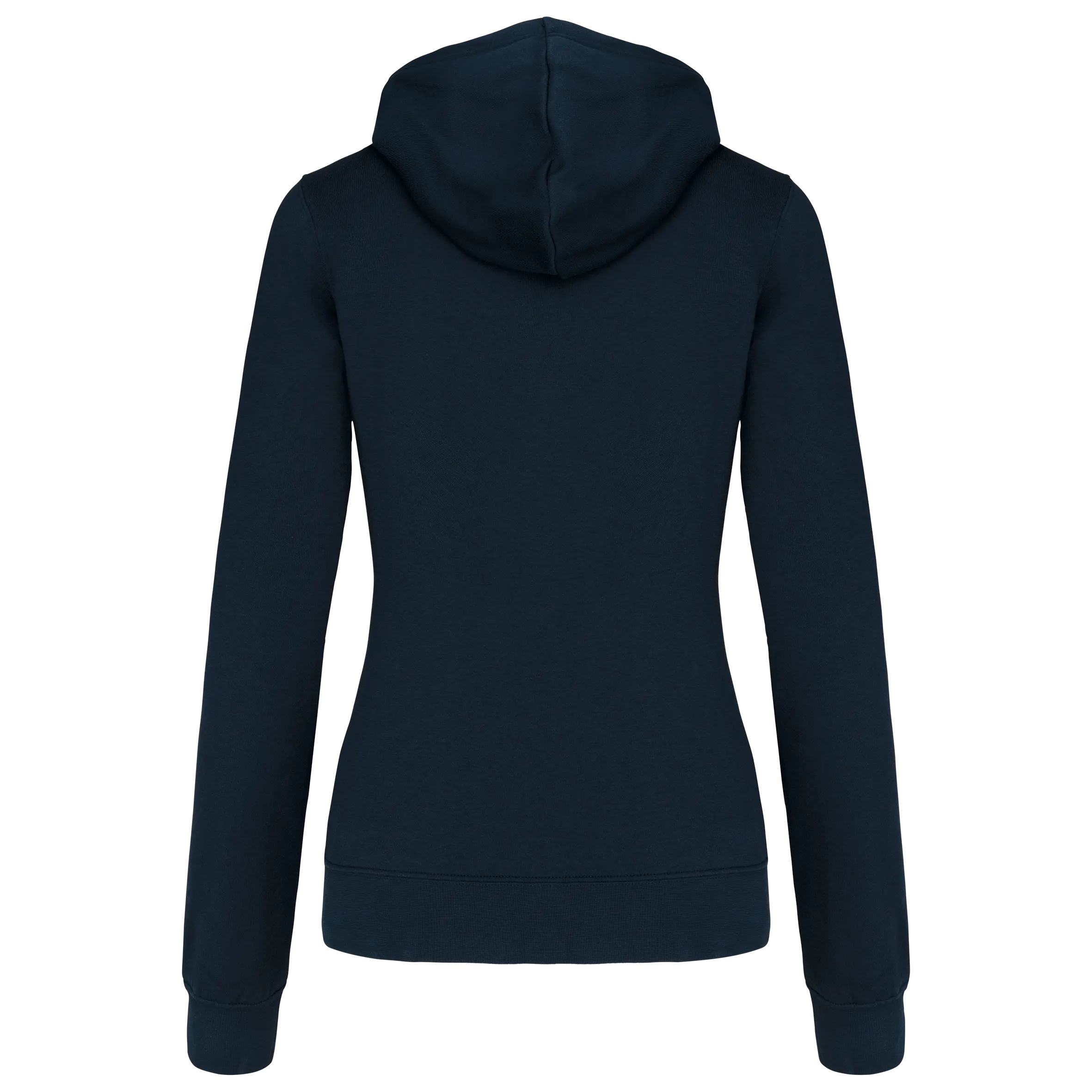 Sudadera capucha y cremallera contrastada mujer