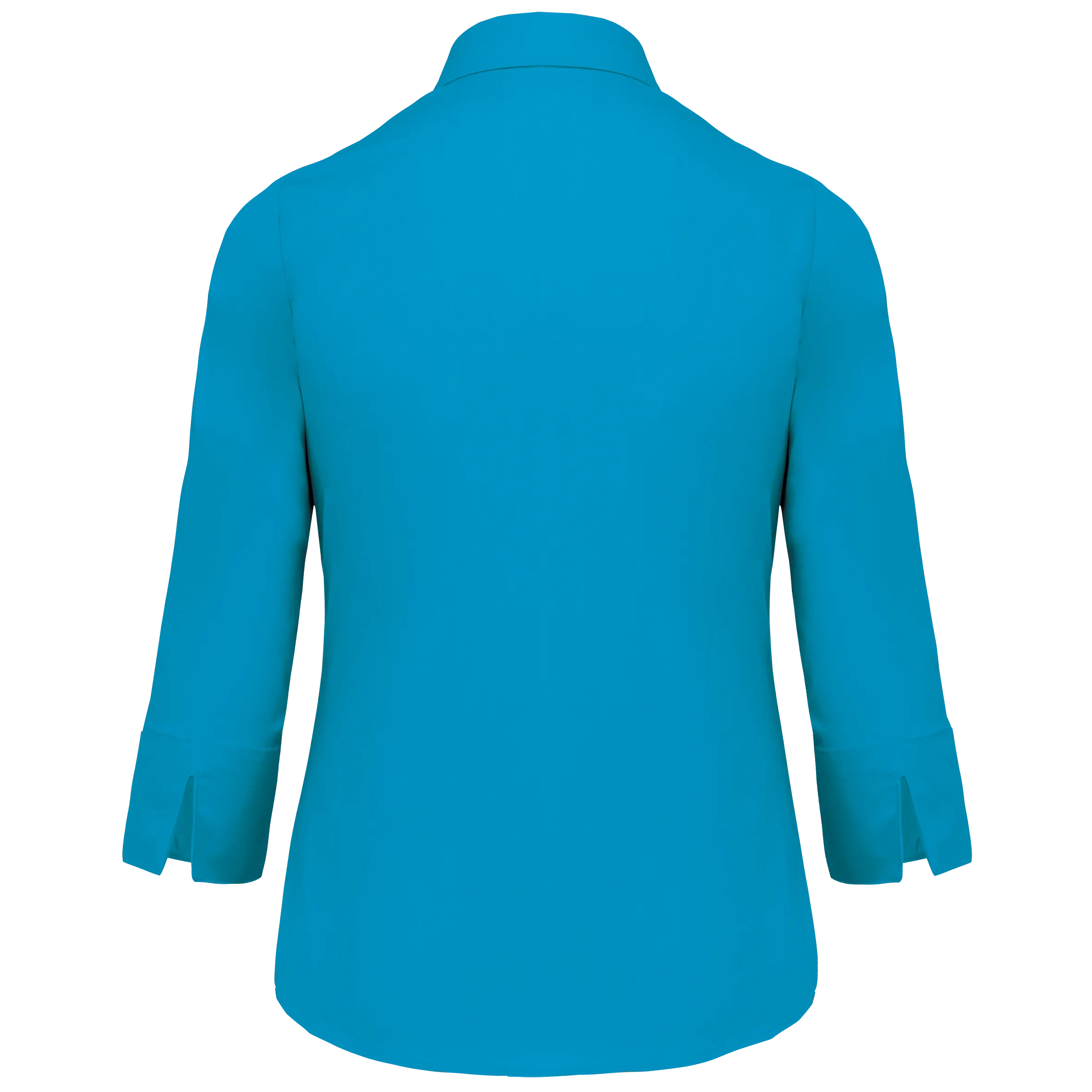 Camisa popelina de polialgodón manga 3/4 de fácil cuidado mujer