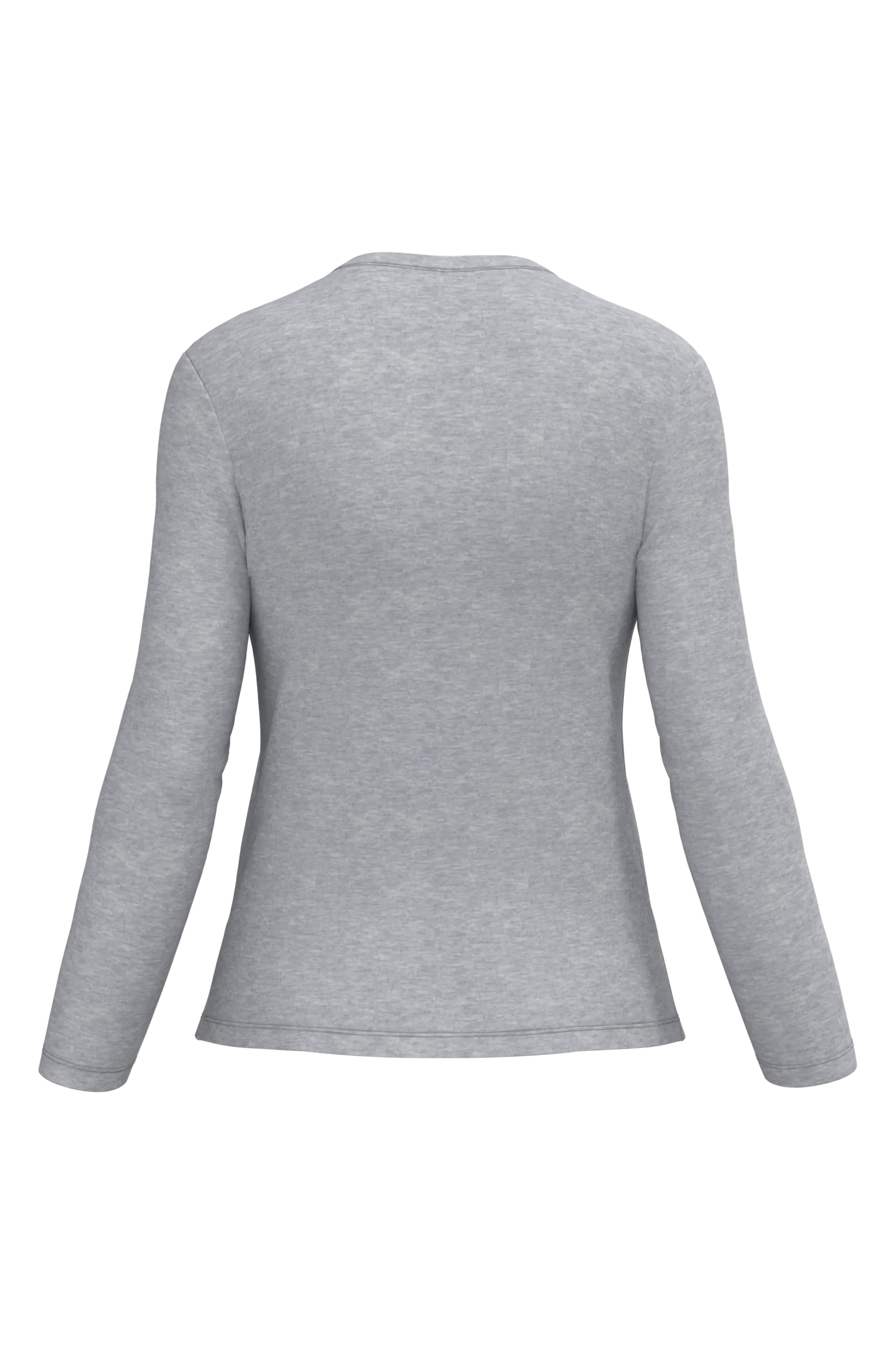 Camiseta manga larga y cuello de pico mujer