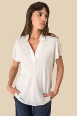 Polo de lino mujer