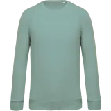 Sudadera algodón orgánico con cuello redondo y mangas raglán de hombre