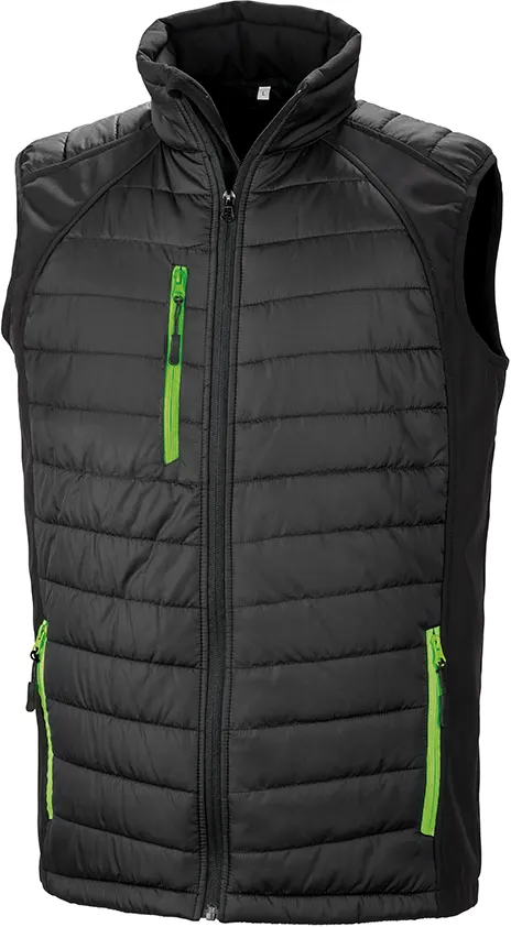 Chaleco Softshell Black Compass acolchado reciclado
