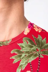Camiseta ecorresponsable con estampado tropical hombre