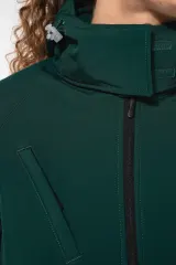 Chaqueta softshell con capucha extraíble mujer