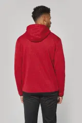 Chaqueta jaspeada con capucha hombre
