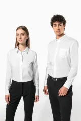 Camisa no-plancha manga larga hombre