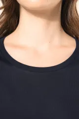 Camiseta Supima® cuello redondo manga larga mujer