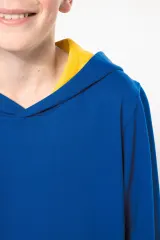 Sudadera capucha contrastada niños