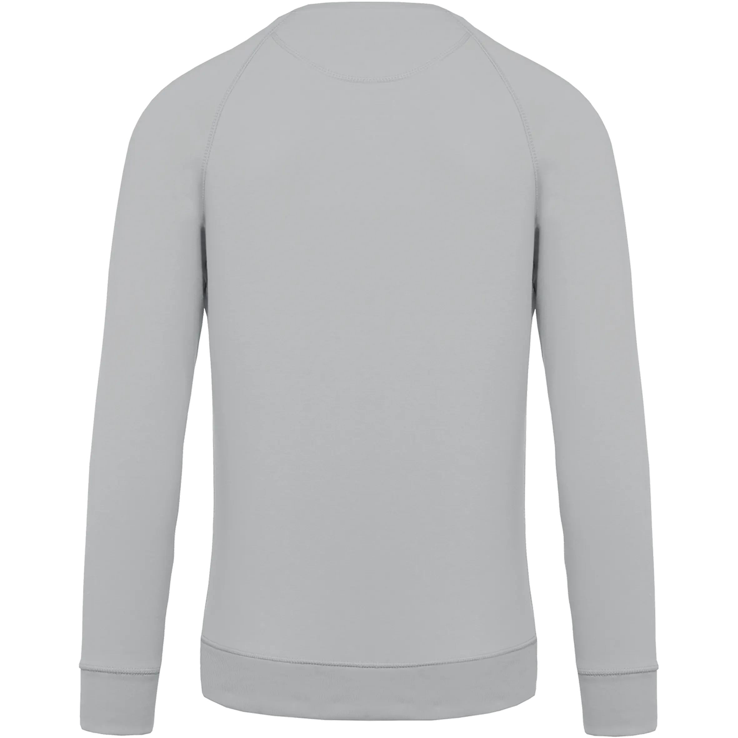 Sudadera algodón orgánico con cuello redondo y mangas raglán de hombre