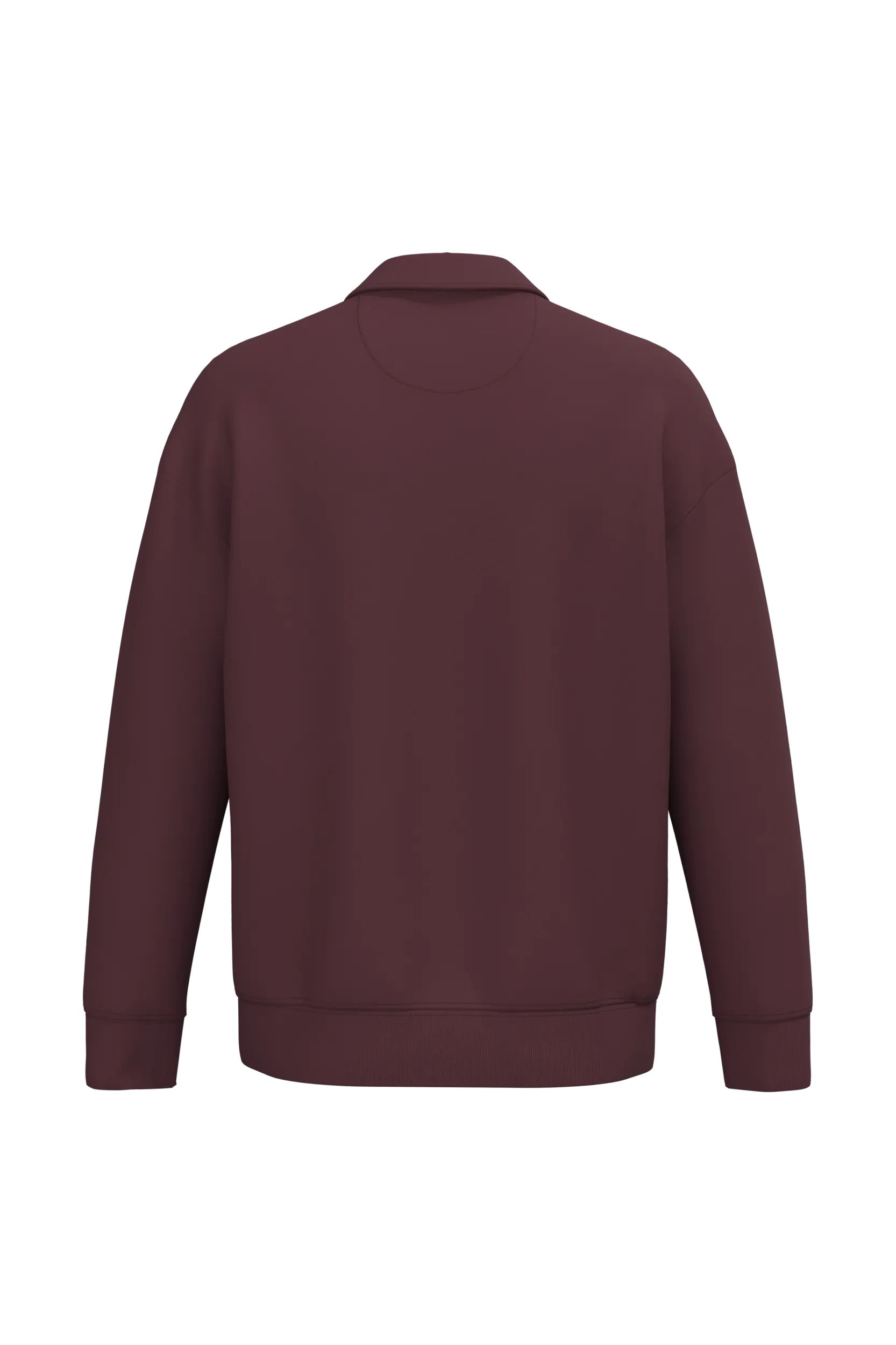 Sudadera ecorresponsable 1/4 cremallera cuello tipo polo y hombros caídos unisex