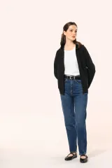 Chaqueta con cremallera y capucha mujer