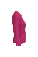 Camiseta manga larga y cuello redondo mujer