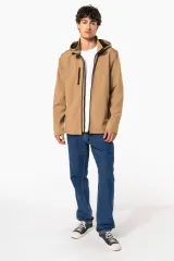 Chaquetas softshell 3 capas con capucha y mangas extraíbles unisex