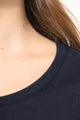 Camiseta Supima® cuello redondo manga larga mujer