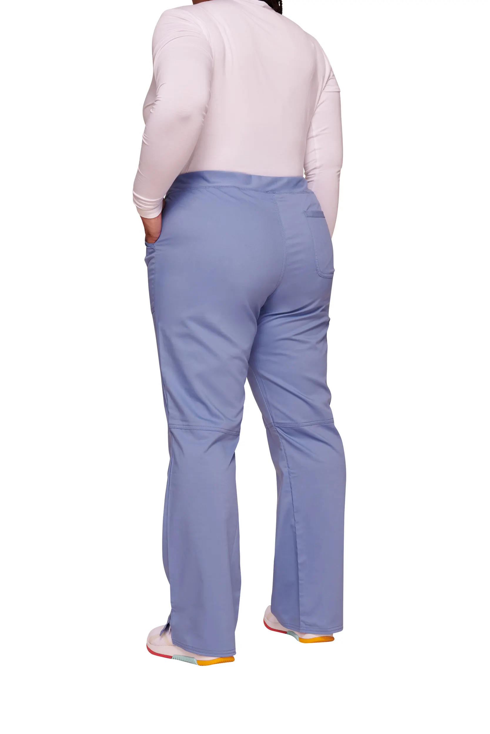 Pantalones tipo cargo de tiro medio mujer