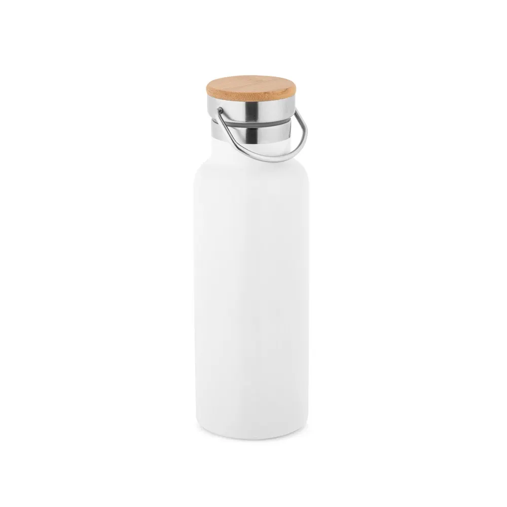 RAGNAR. Botella de acero inoxidable (36% reciclado) con doble cuerpo 570 mL