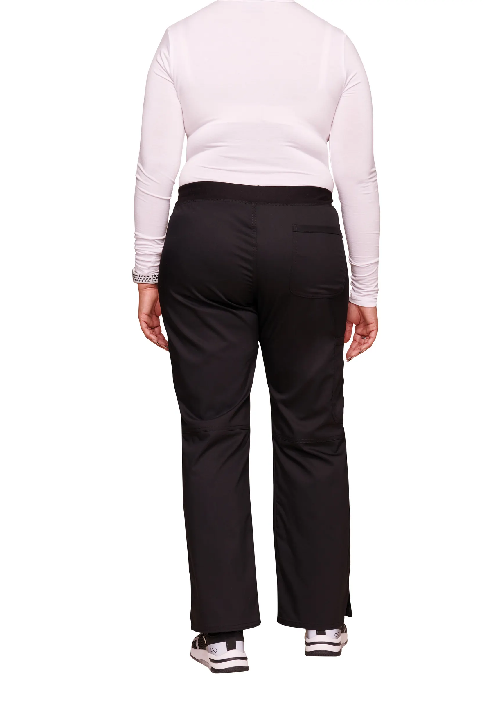 Pantalones tipo cargo de tiro medio mujer