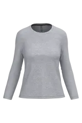 Camiseta manga larga y cuello redondo mujer