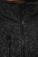Chaqueta jaspeada con cremallera hombre