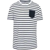 Camiseta Marinera a rayas con bolsillo manga corta