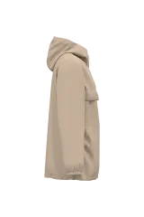 Chaqueta cortavientos impermeable ecorresponsable 1/4 cremallera unisex