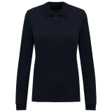 Polo de punto piqué manga larga Bio180 mujer