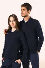 Polo Supima® manga larga mujer