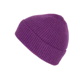 Gorro de canalé con dobladillo