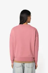 Sudadera ecorresponsable cuello redondo hombros caídos mujer