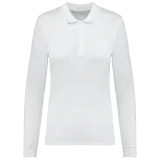 Polo de punto piqué manga larga Bio180 mujer
