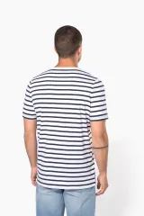 Camiseta Marinera a rayas con bolsillo manga corta