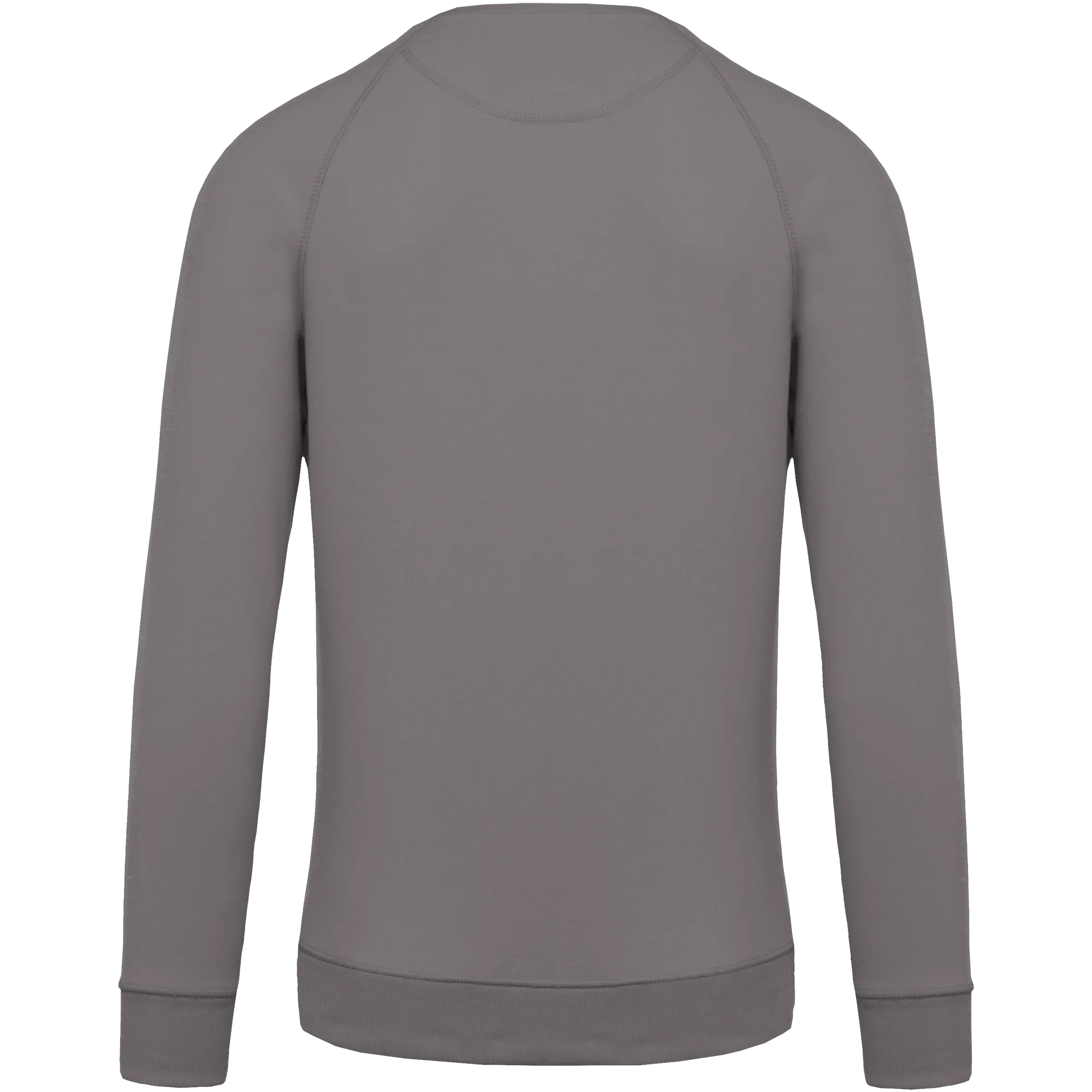 Sudadera algodón orgánico con cuello redondo y mangas raglán de hombre