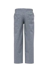 Navy Blue Chambray / White Stripes