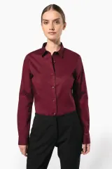 Camisa stretch manga larga mujer