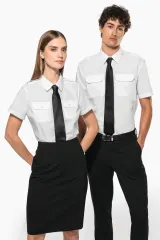 Camisa piloto manga corta hombre