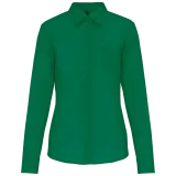 Camisa popelina de polialgodón manga larga mujer