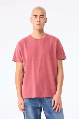 Camiseta de efecto lavado gruesa unisex