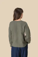 Blusa de lino mujer
