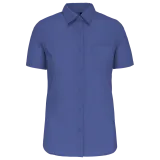 Camisa popelina manga corta mujer