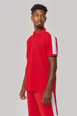 Polo de equipo bicolor unisex