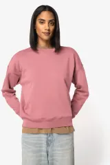 Sudadera ecorresponsable cuello redondo hombros caídos mujer