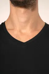 Camiseta Supima® cuello de pico manga corta hombre
