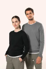 Jersey Supima® cuello redondo mujer