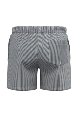 White / Iron Grey Stripes